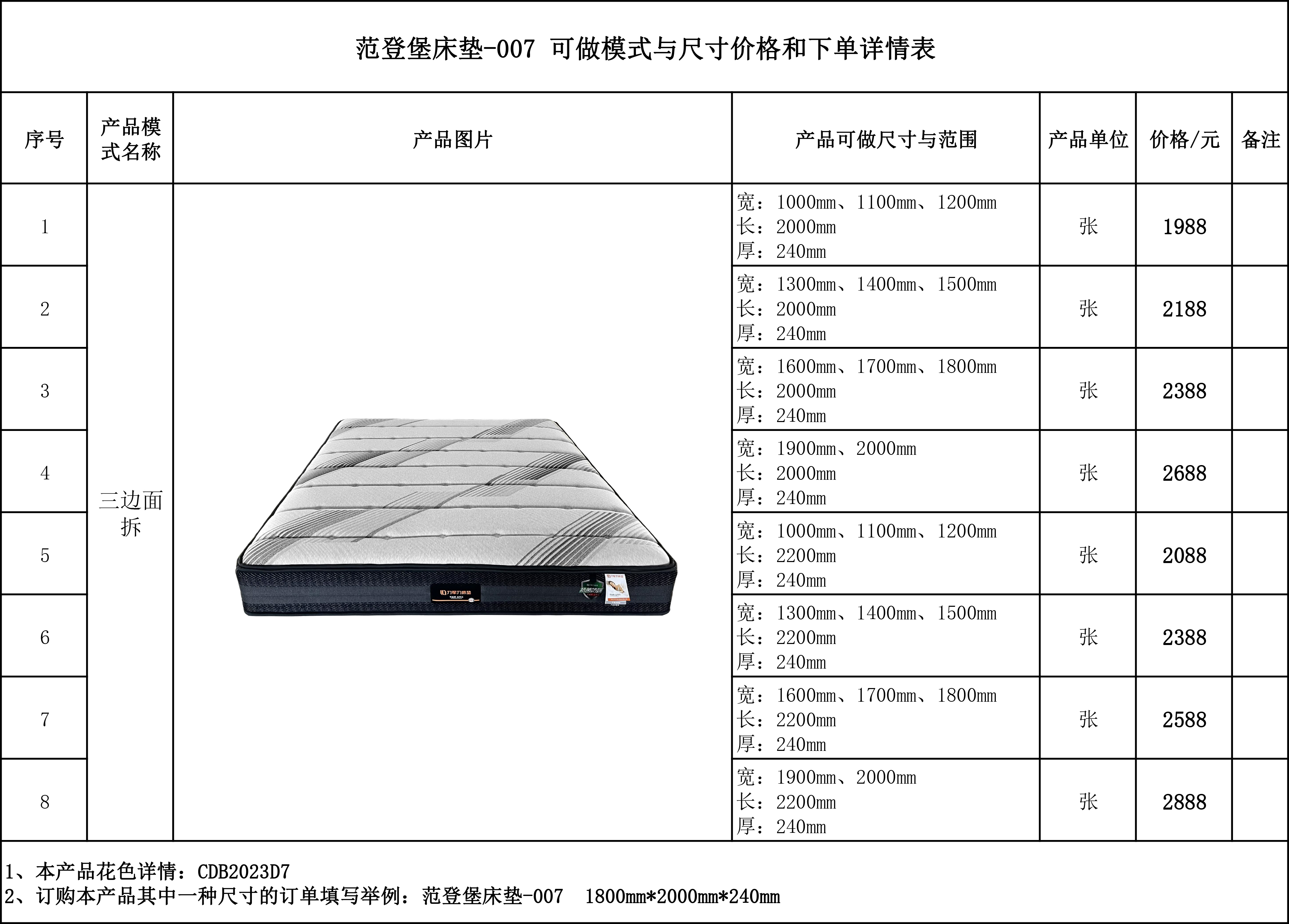 范登堡床垫-007可做模式与尺寸价格和下单详情表.jpg