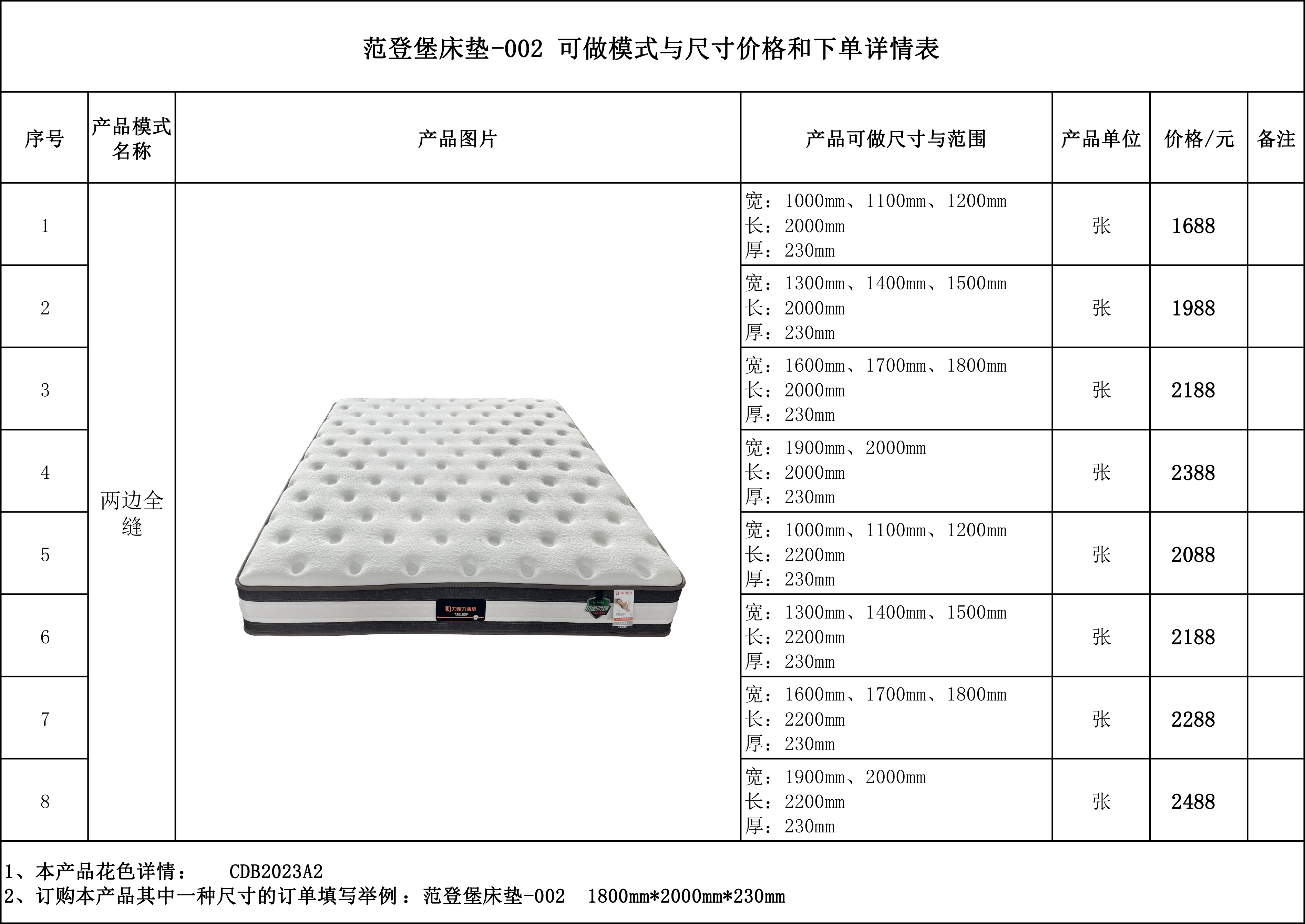 范登堡床垫-002 可做模式与尺寸价格和下单详情表.jpg