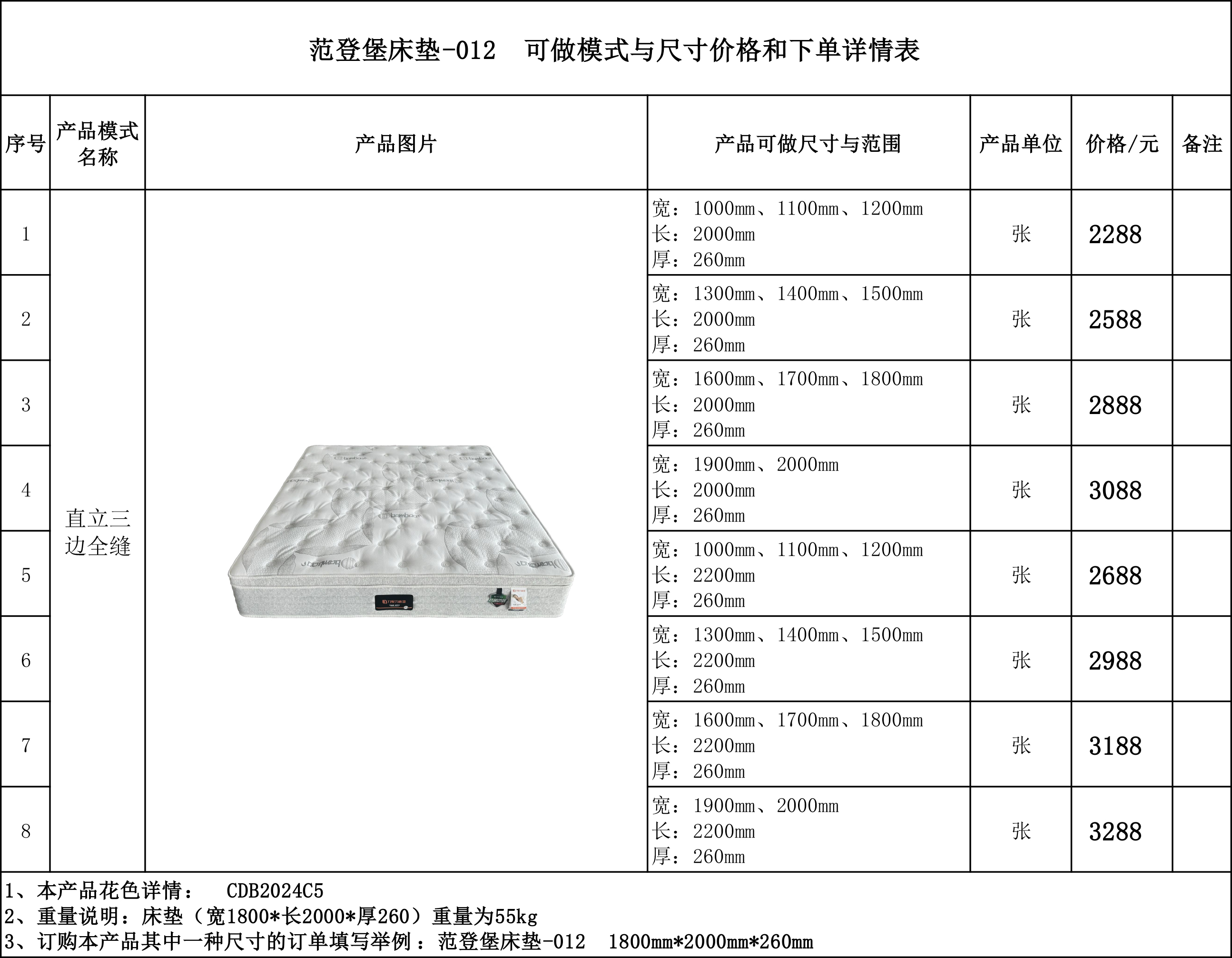 范登堡床垫-012  可做模式与尺寸价格和下单详情表.jpg