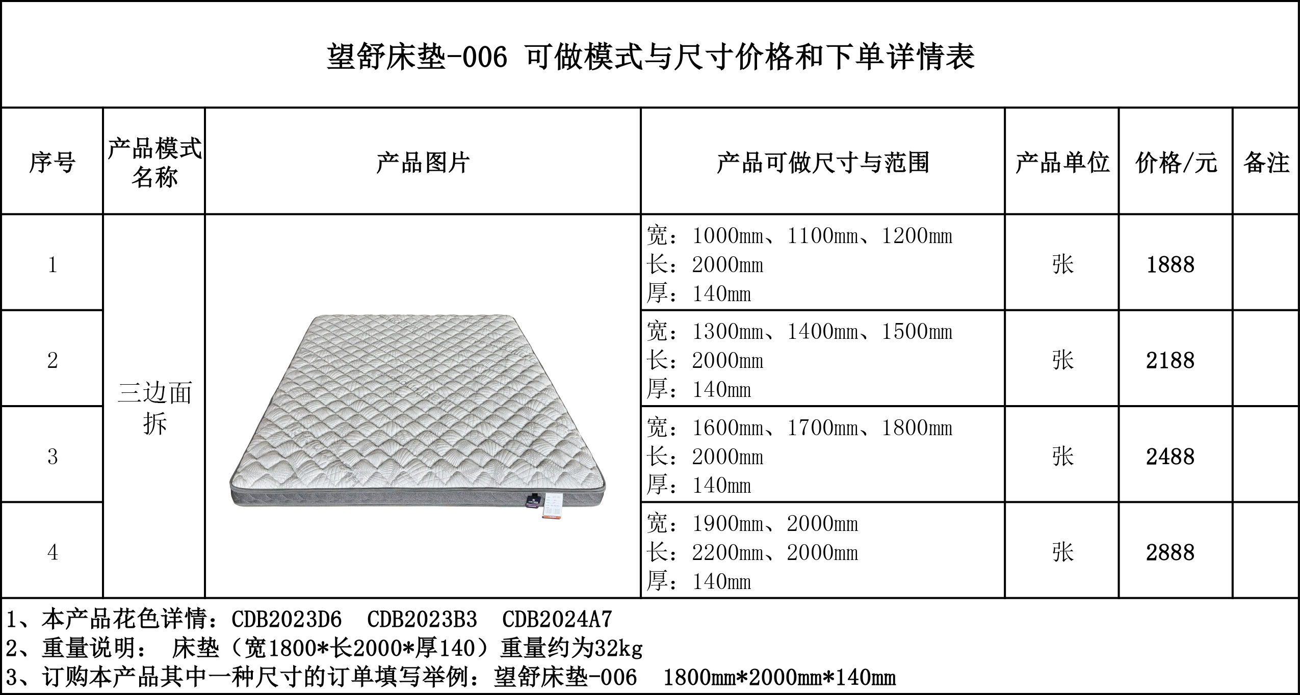 望舒床垫-006   可做模式与尺寸价格和下单详情表....jpg