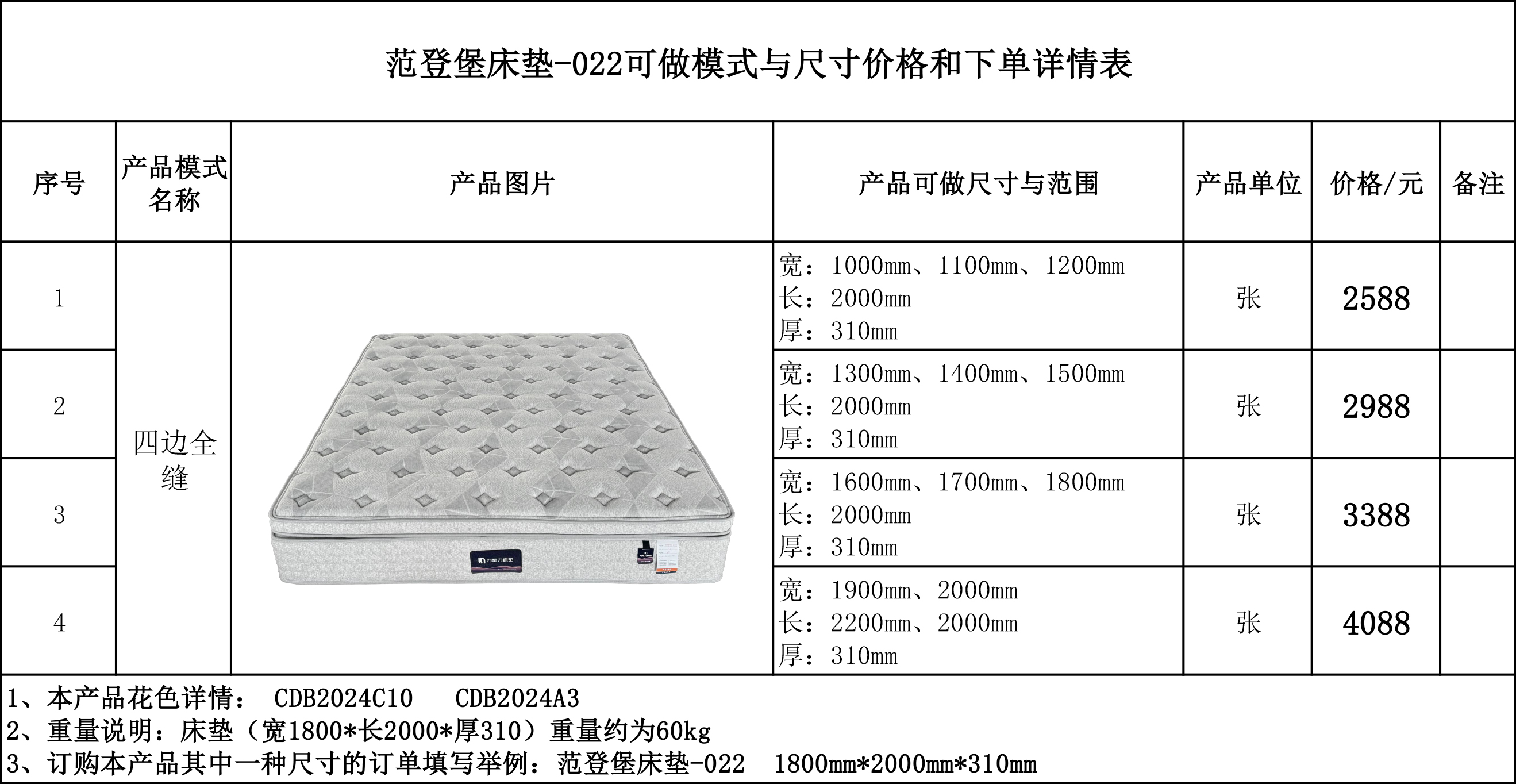 范登堡床垫-022可做模式与尺寸价格和下单详情表.jpg
