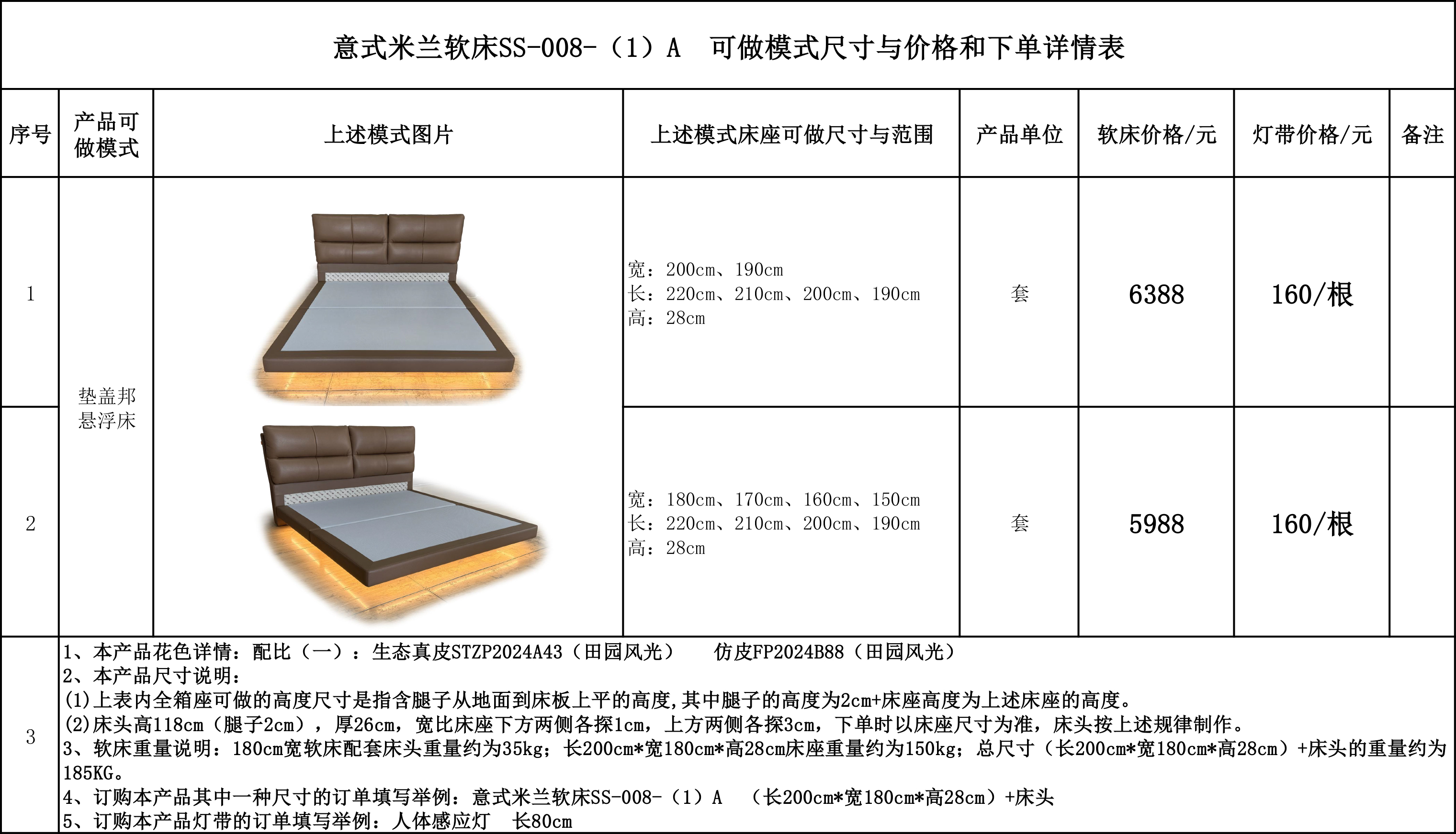 意式米兰软床SS-008-（1）A  可做模式尺寸与价格和下单详情表....jpg