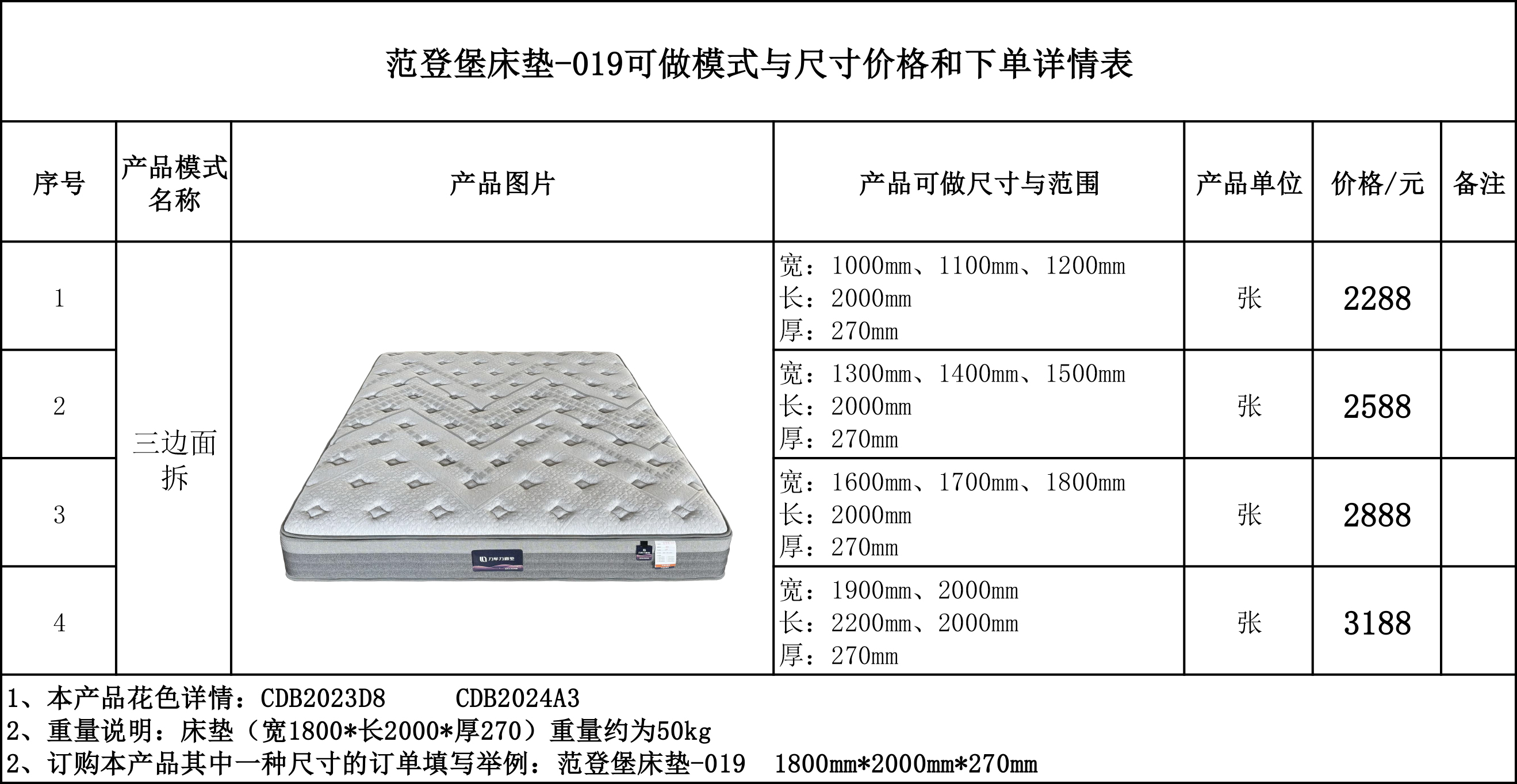 范登堡床垫-019可做模式与尺寸价格和下单详情表....jpg